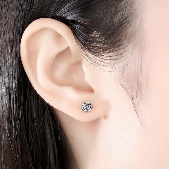 1 Carats Moissanite Stud Earrings- Ideal Gift For Her - Picture 2 of 4
